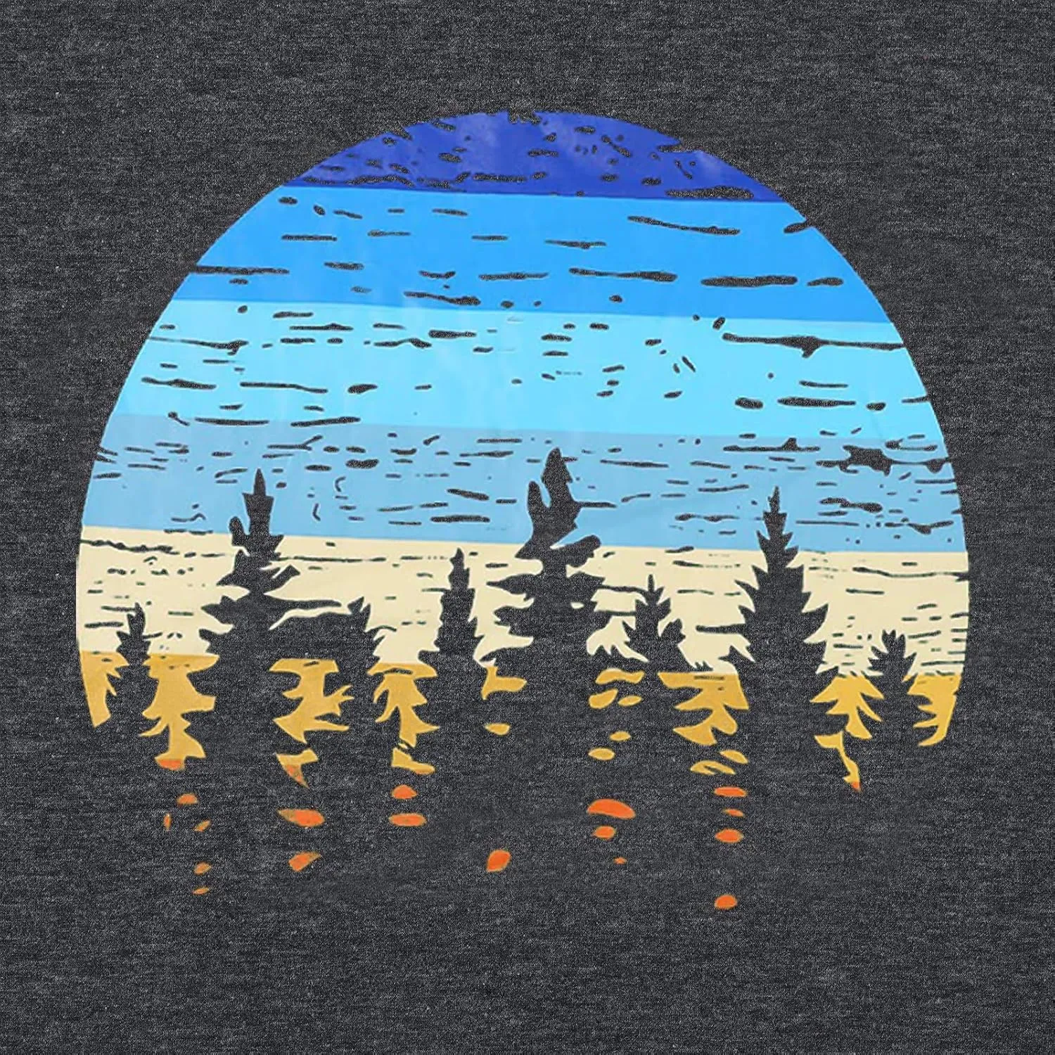 Adventure T-Shirt Women Mountain Hiking Workout Shirts Sunset Sunrise Wavy Camping Outdoor Short Sleeve Tee Tops