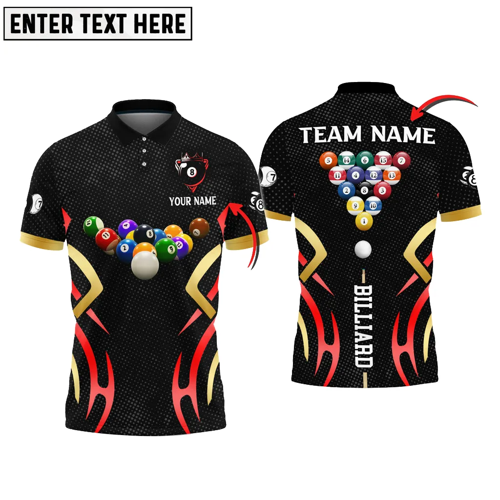 Billiards King Line Premium Jersey Sport Multicolor Options Personalized Name, Team Name 3D Polo Shirt