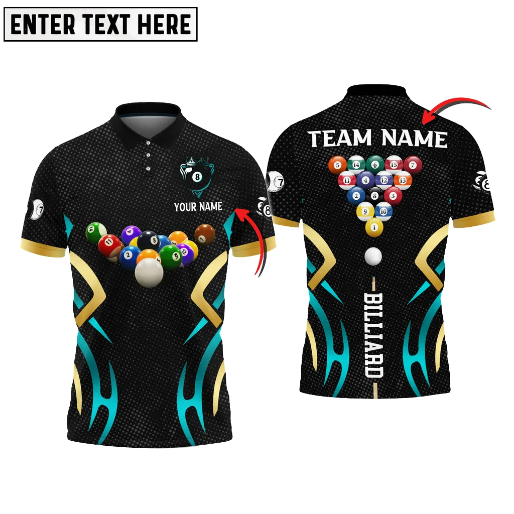 Billiards King Line Premium Jersey Sport Multicolor Options Personalized Name, Team Name 3D Polo Shirt