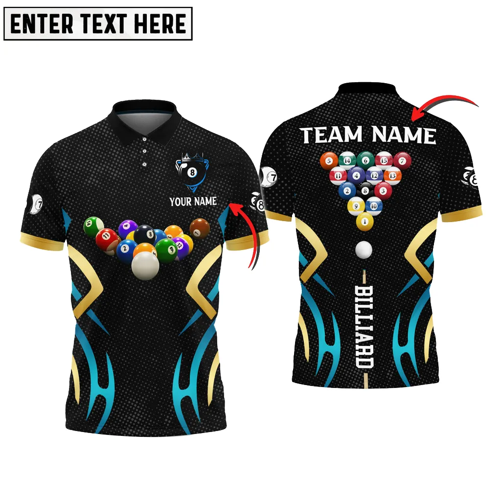 Billiards King Line Premium Jersey Sport Multicolor Options Personalized Name, Team Name 3D Polo Shirt