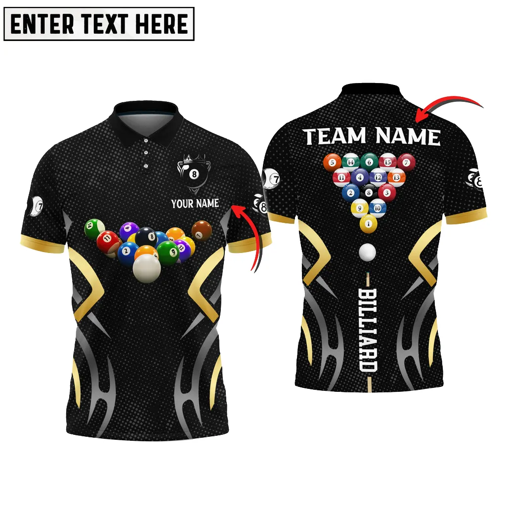 Billiards King Line Premium Jersey Sport Multicolor Options Personalized Name, Team Name 3D Polo Shirt