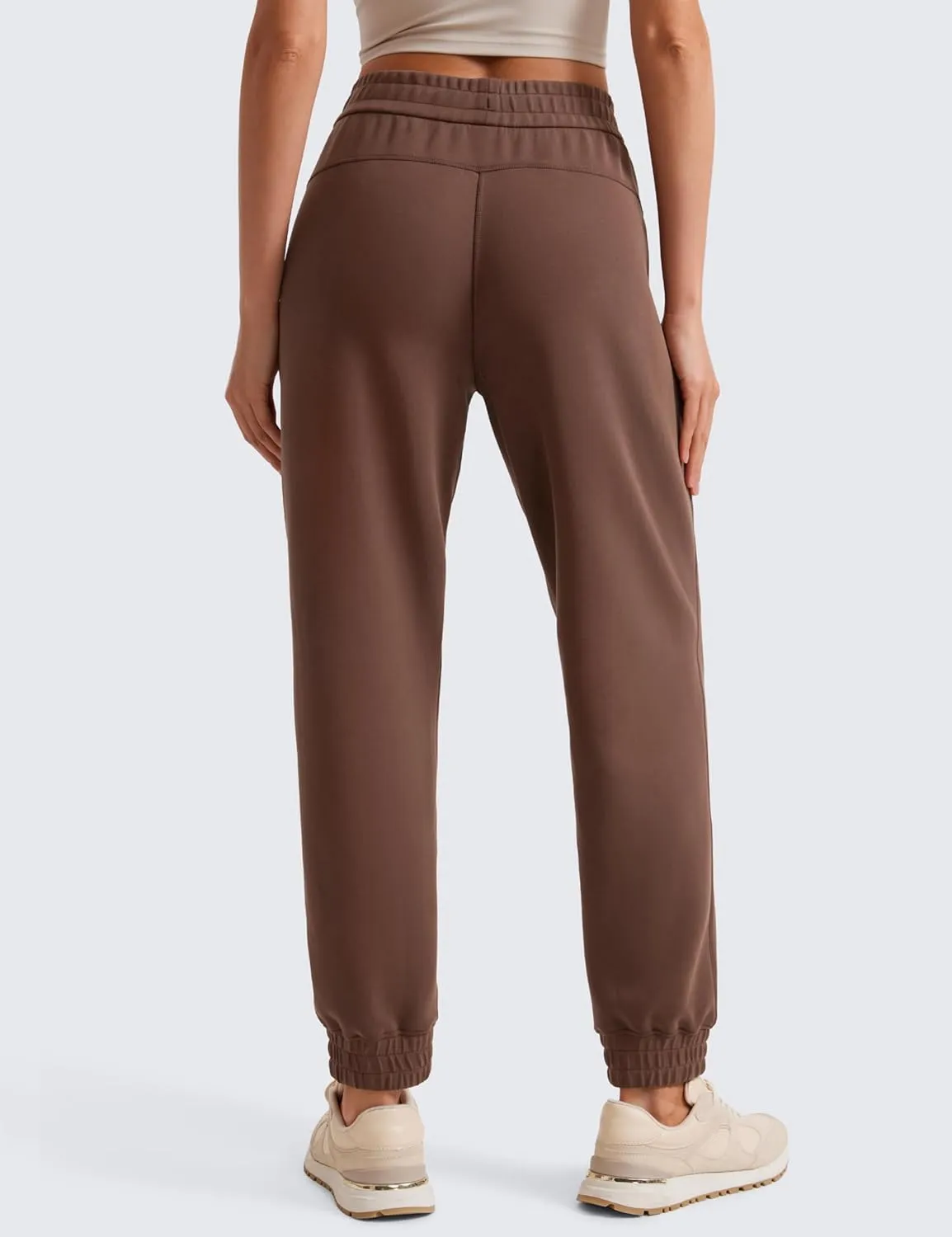 CRZ YOGA SoftAura Sweatpants Women Modal Joggers High Waisted Lounge Travel Casual Sweat Pants with Pockets Cinch Bottom