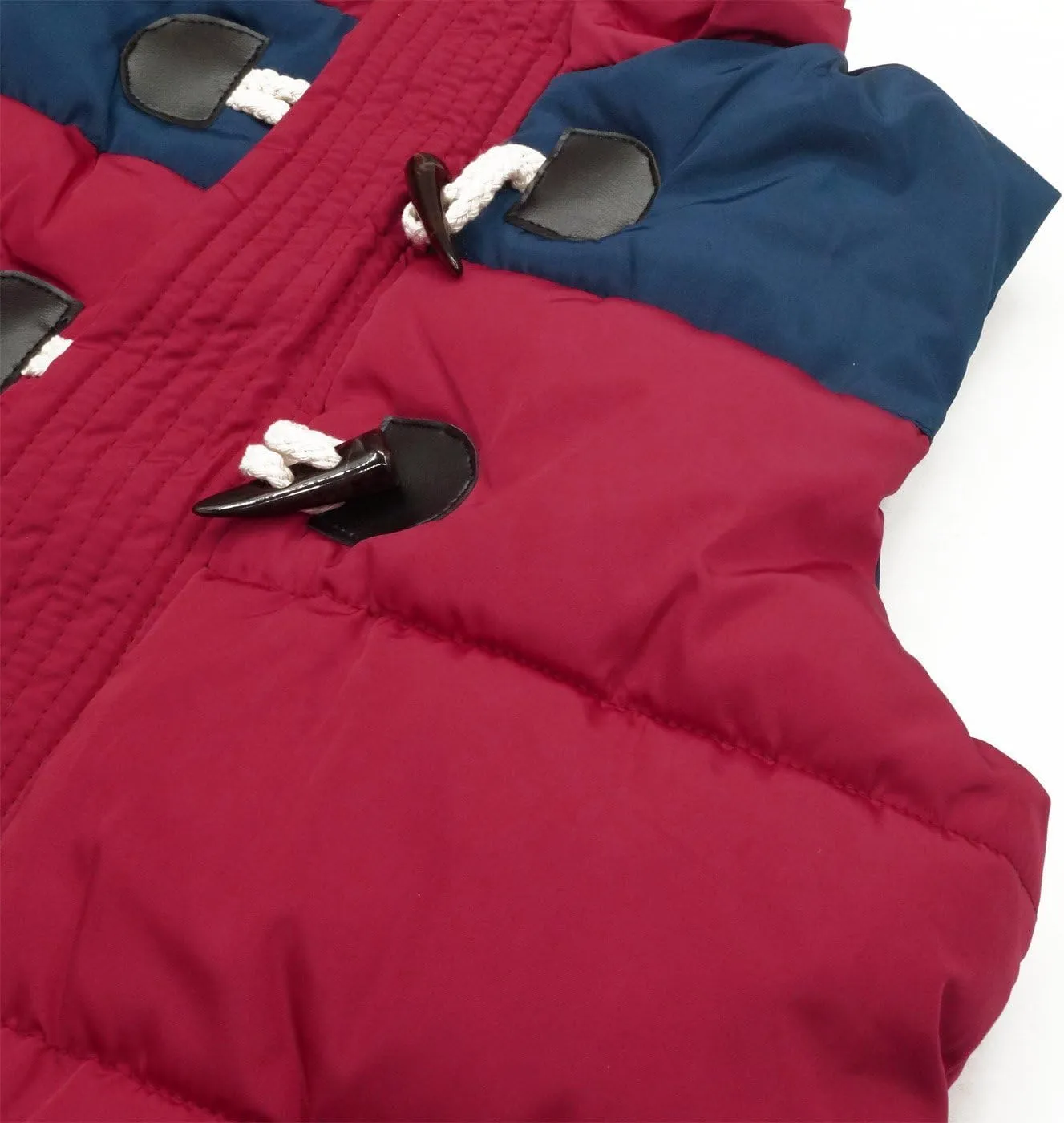 Happy Cherry Kids Winter Vest Detachable Hooded Horn Button Zipper Up Puffer Padded Waistcoat