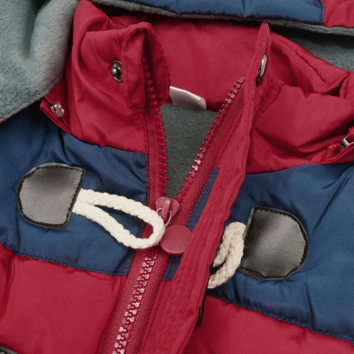 Happy Cherry Kids Winter Vest Detachable Hooded Horn Button Zipper Up Puffer Padded Waistcoat