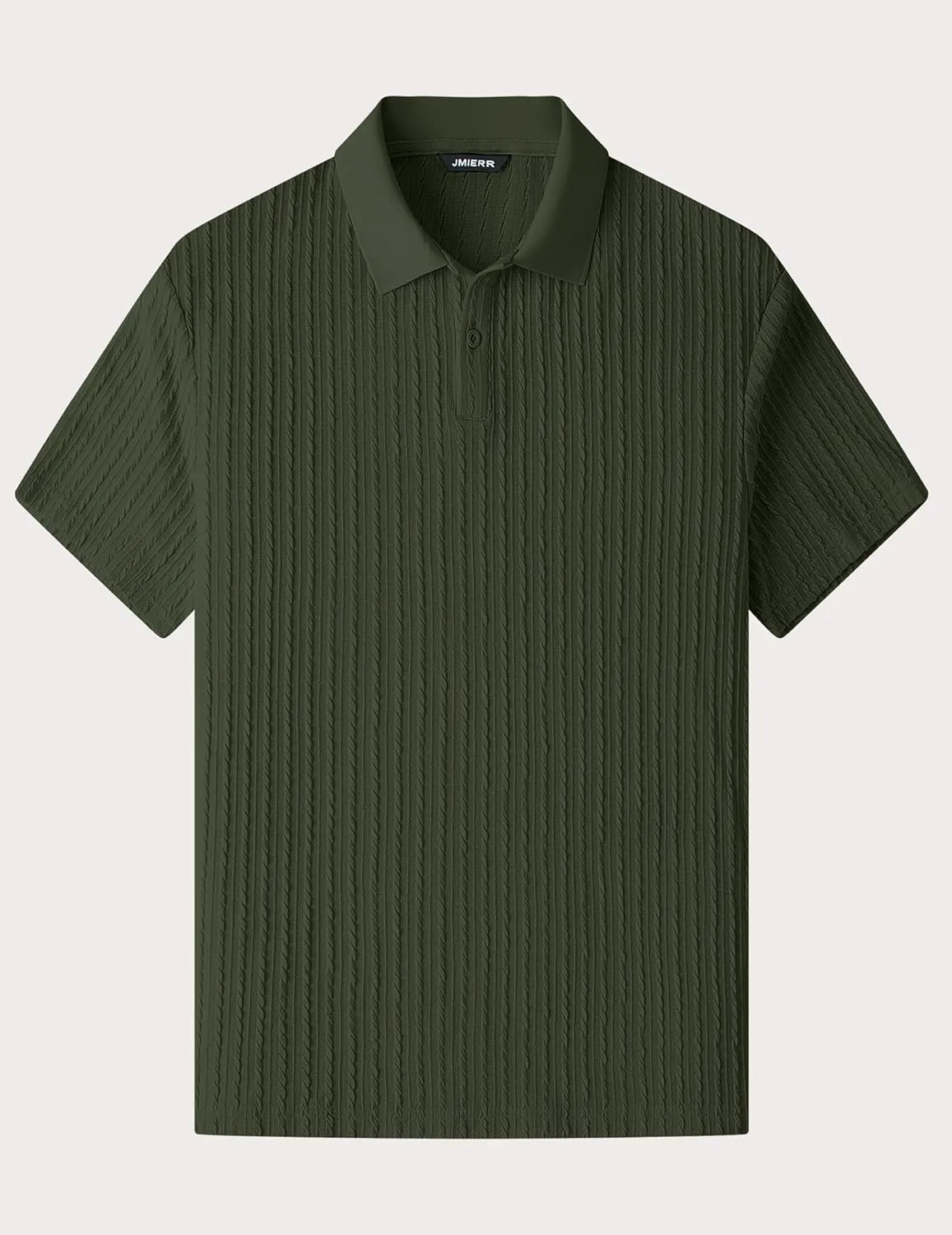 JMIERR Mens Casual Polo Shirt Summer Short Sleeve Vacation Button Beach Knit Stretchy Golf Shirts