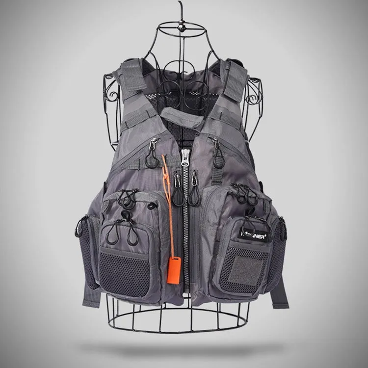MANNER Outdoor Multifunctional Fishing Life Vest Swimming Life Jacket (Grey)