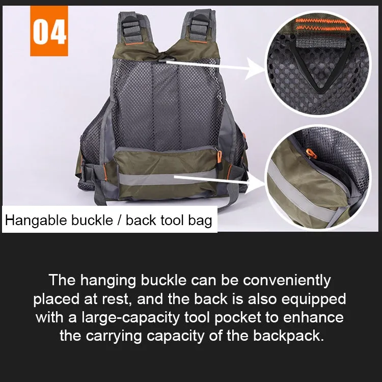 MANNER Outdoor Multifunctional Fishing Life Vest Swimming Life Jacket (Grey)