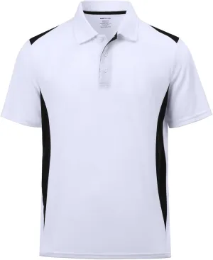 MOHEEN Men's Moisture-Wicking Golf Polo Shirts - Sun Protection Dry Fit M-7XL