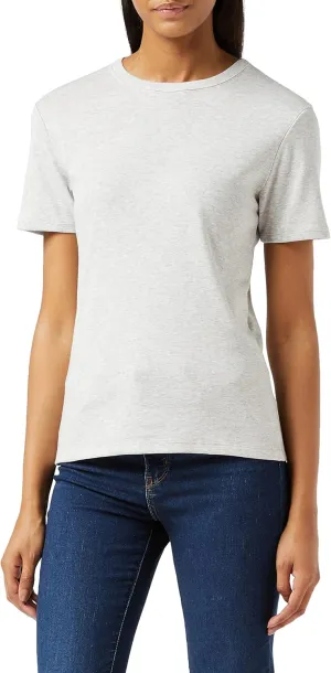 Petit Bateau Women's Iconic Organic Cotton Round Neck T-Shirt Light Grey Style A03Z2-14895 Sizes XXS-L