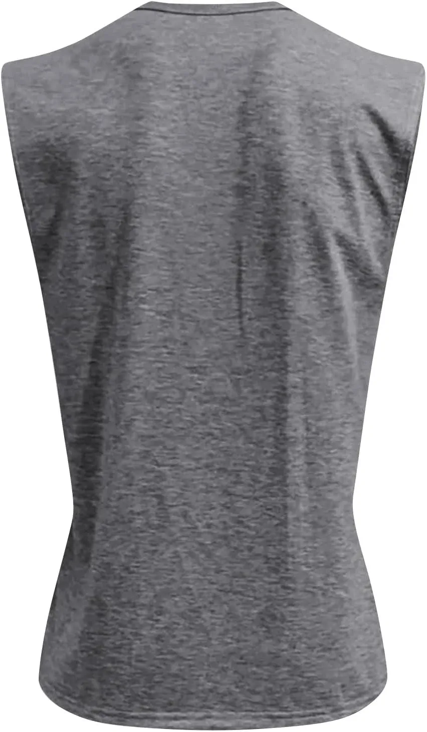 Tank Tops Men Big and Tall Henley Shirts Sleeveless Muscle Gym Workout Running Beach Summer Vintage Button Up Biker Tee Vest