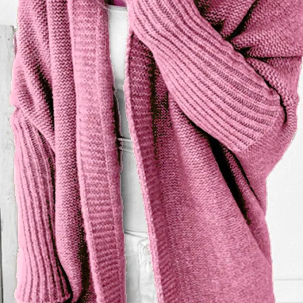 Toleet fall trends 2024 outfits Solid Open Front Hoodie Cardigan Sweater