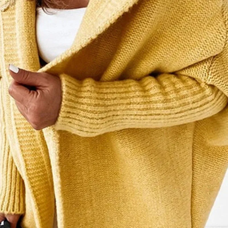 Toleet fall trends 2024 outfits Solid Open Front Hoodie Cardigan Sweater