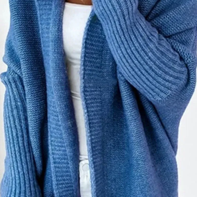 Toleet fall trends 2024 outfits Solid Open Front Hoodie Cardigan Sweater
