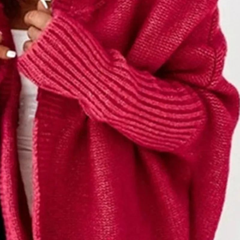 Toleet fall trends 2024 outfits Solid Open Front Hoodie Cardigan Sweater