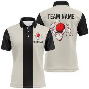 Vintage Bowling Multicolor Option Customized Name 3D Shirt, Gift for Bowling Lovers